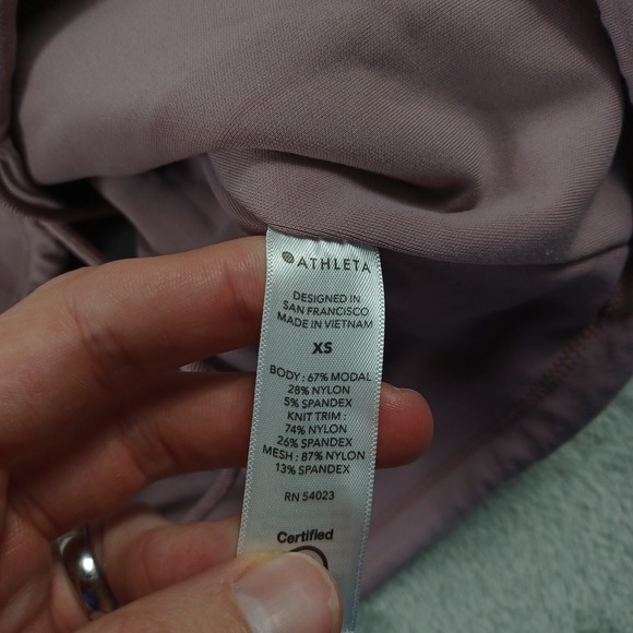 Athleta Sweater Womens XS‎ Purple Hermosa Mock Neck Sweatshirt Casual - Picture 5 of 9